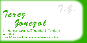 terez gonczol business card